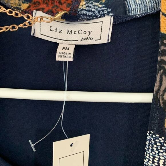 Liz McCoy Attached tank and cardigan w/jewelry - Picture 4 of 4